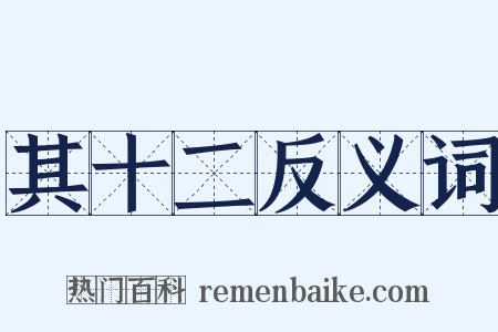 其十二反义词是什么意思的图片